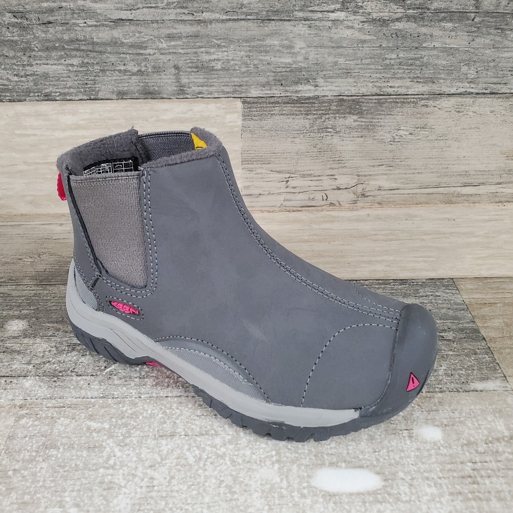 Keen Kootenay III Kids Chelsea Boot Sz 9 Black Gray Waterproof Round Toe Pull On